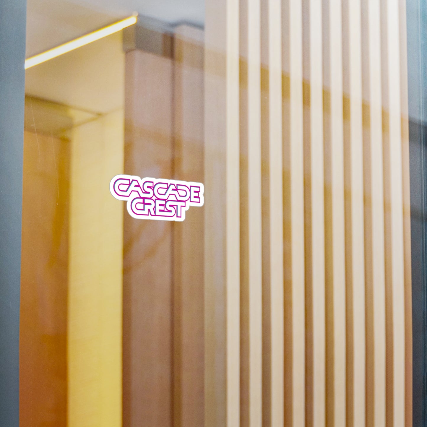 Cascade Crest Text Logo Sticker