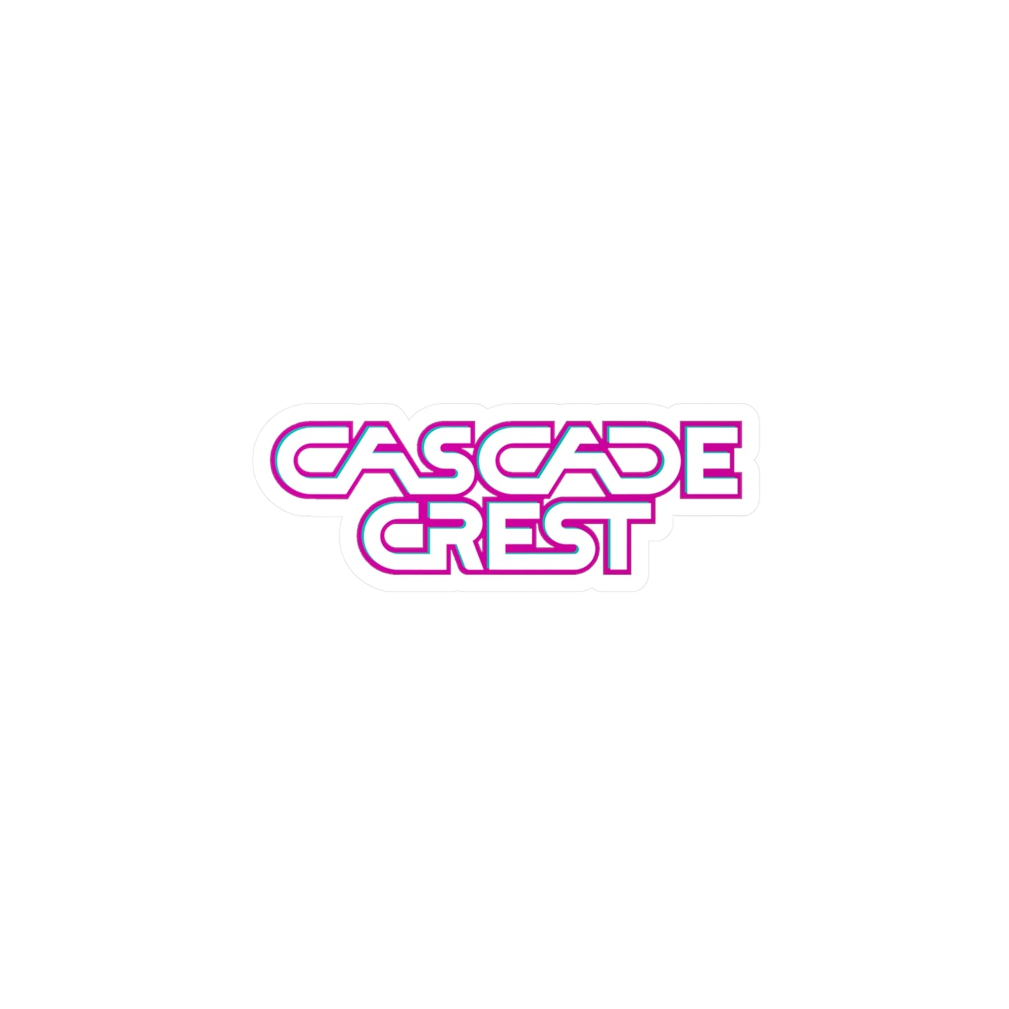 Cascade Crest Text Logo Sticker