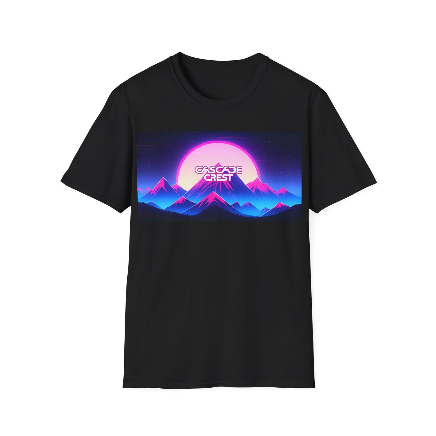 Cascade Crest Neon Mountains Tee