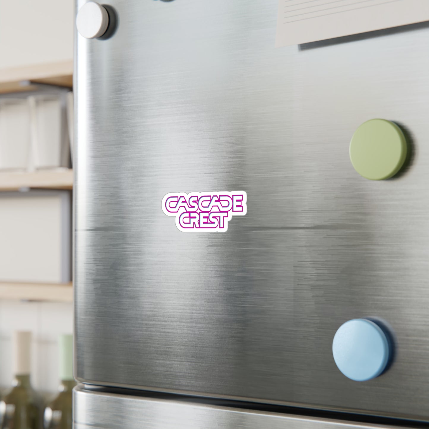 Cascade Crest Text Logo Sticker