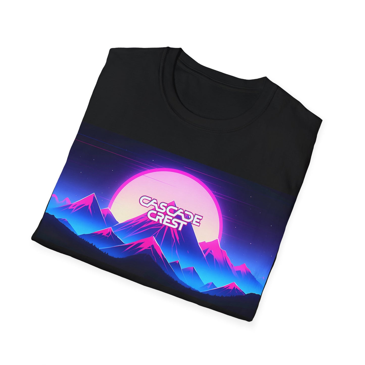 Cascade Crest Neon Mountains Tee