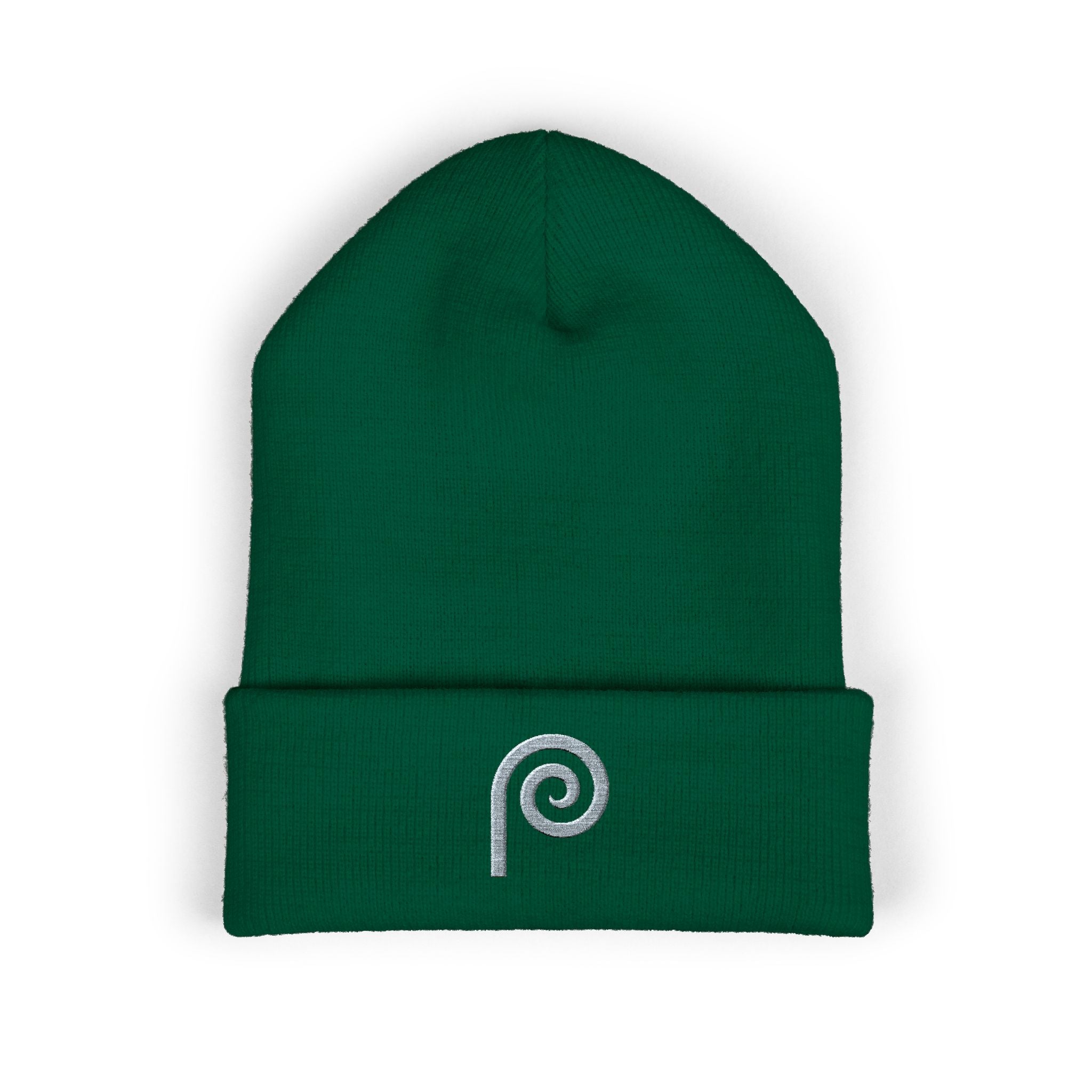 Plume "P" Embroidered Cuffed Beanie