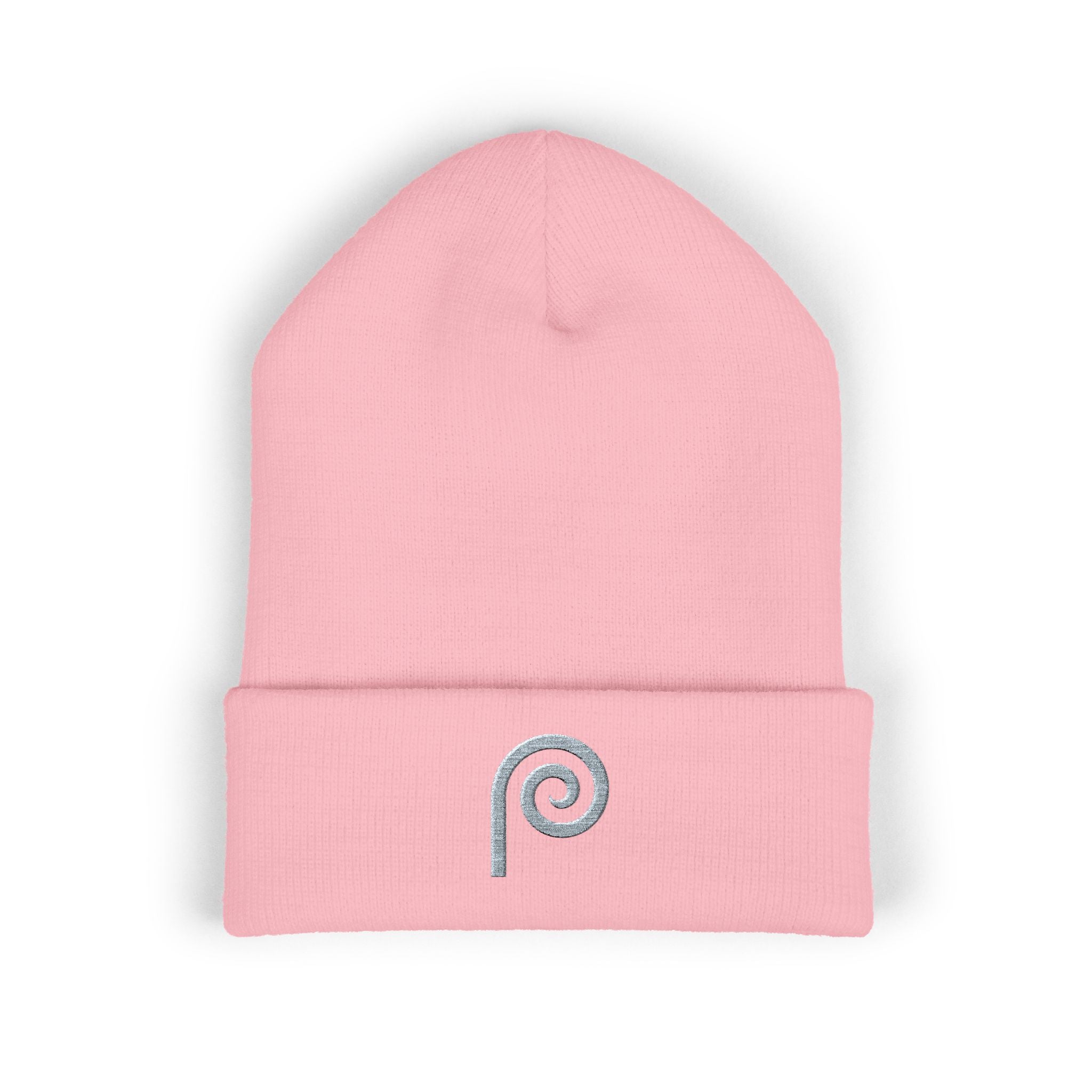 Plume "P" Embroidered Cuffed Beanie