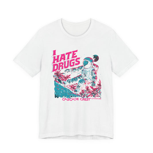 Cascade Crest "I Hate Drugs" Astronaut Tee