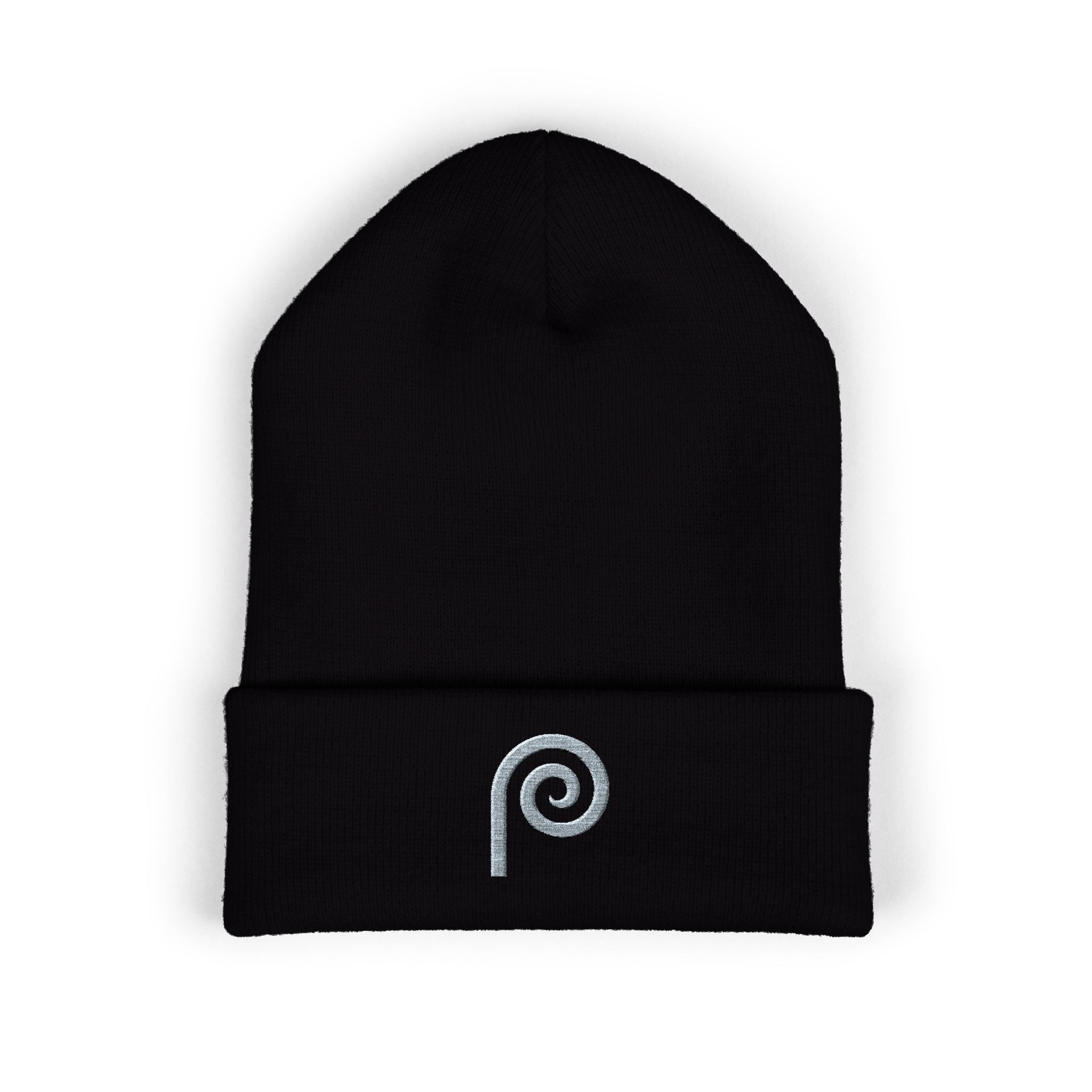 Plume "P" Embroidered Cuffed Beanie