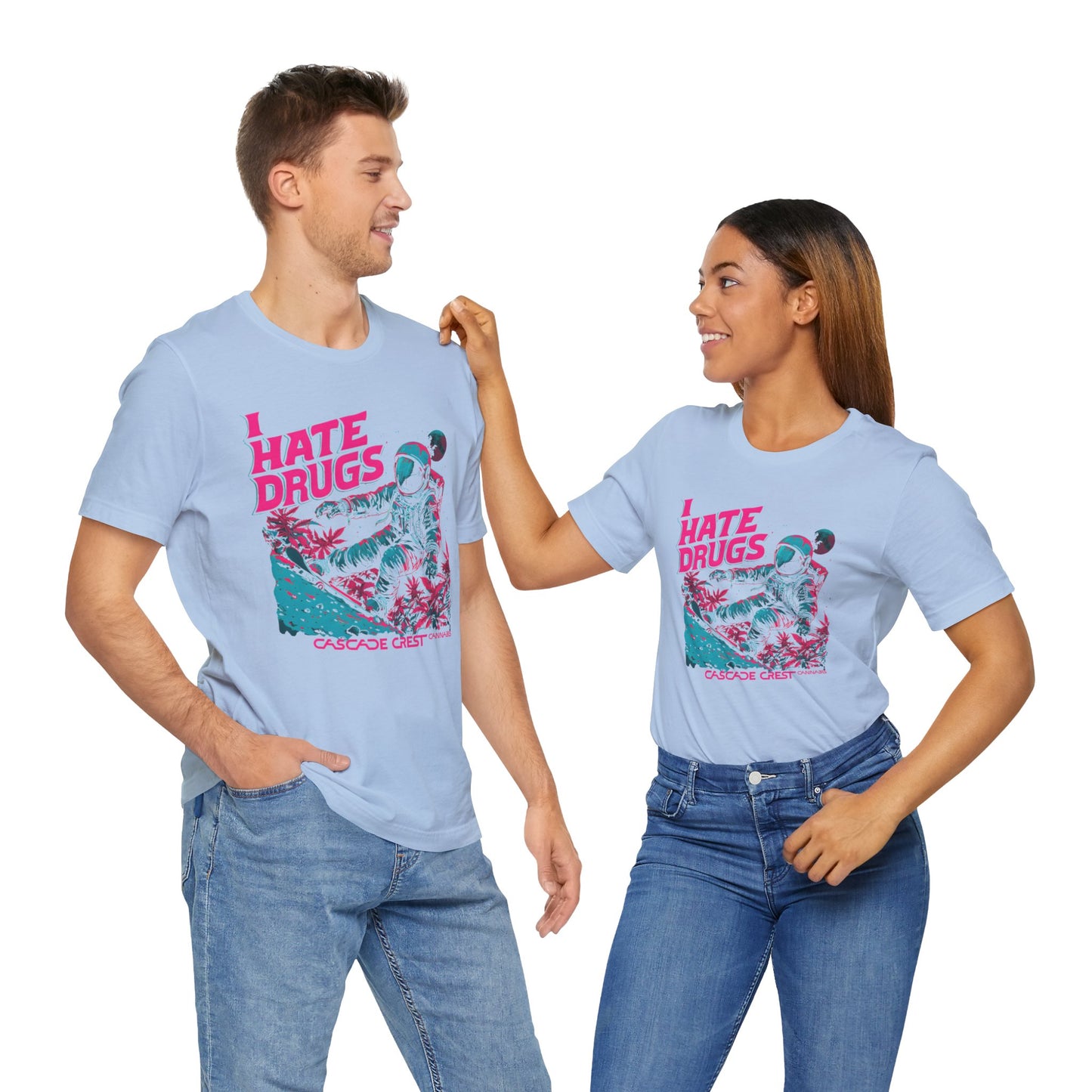 Cascade Crest "I Hate Drugs" Astronaut Tee
