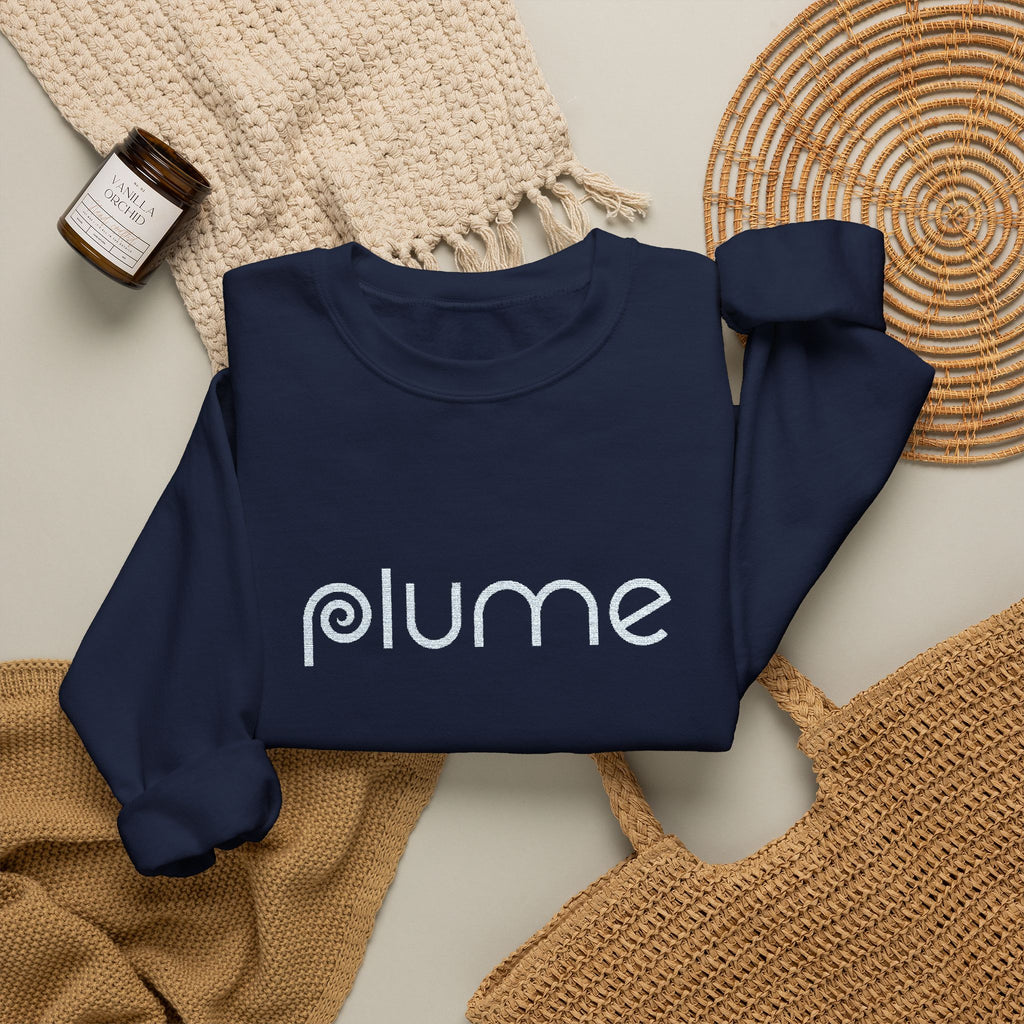 Plume Embroidered Crew Neck Sweatshirt