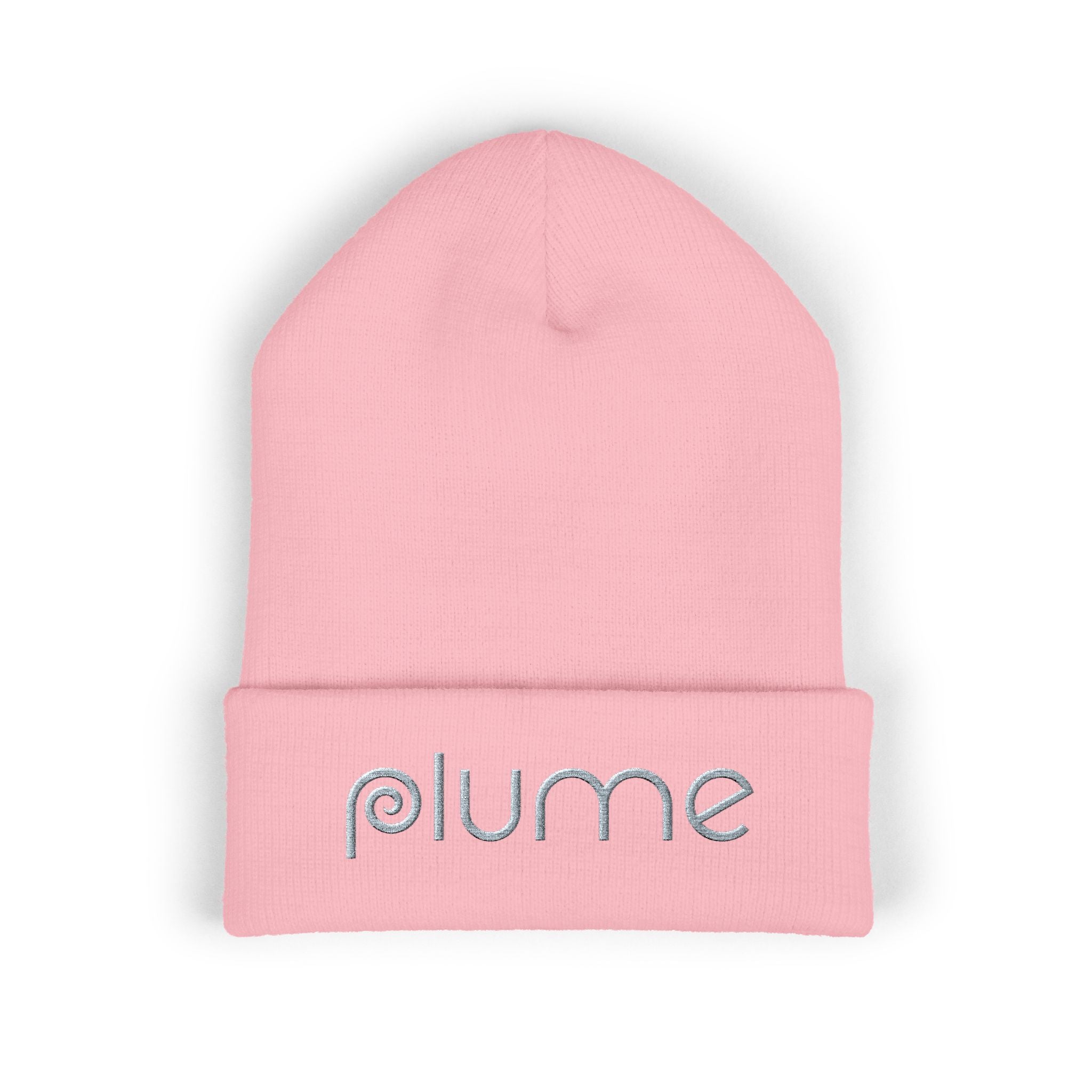 Plume Embroidered Cuffed Beanie