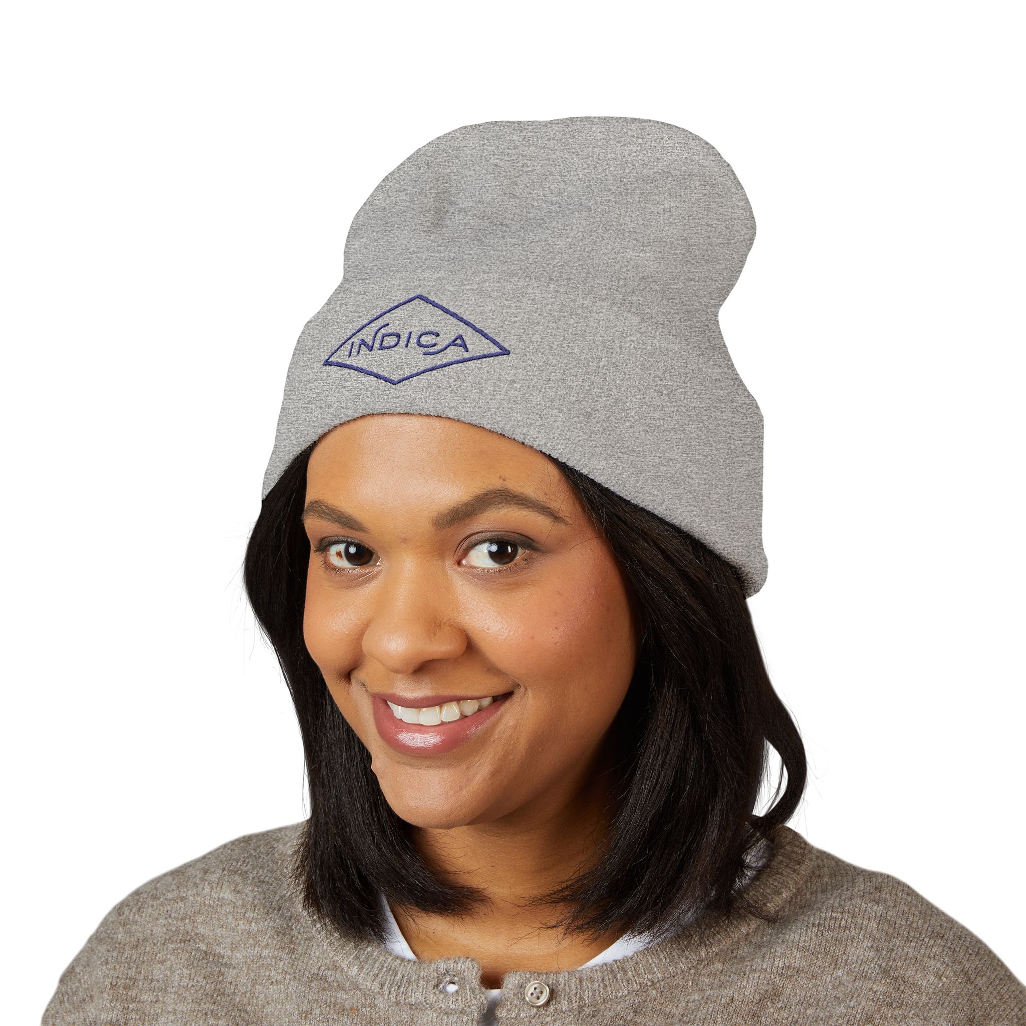 Indica Embroidered Cuffed Beanie