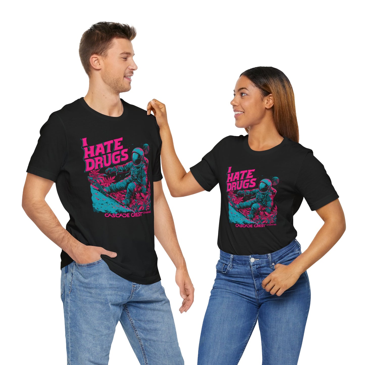 Cascade Crest "I Hate Drugs" Astronaut Tee