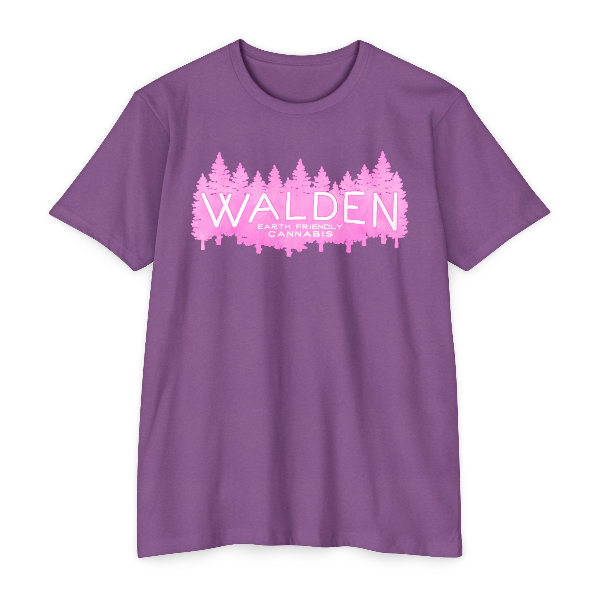 Walden Forest Graphic T‑Shirt — Pink Lakeside Nature Design
