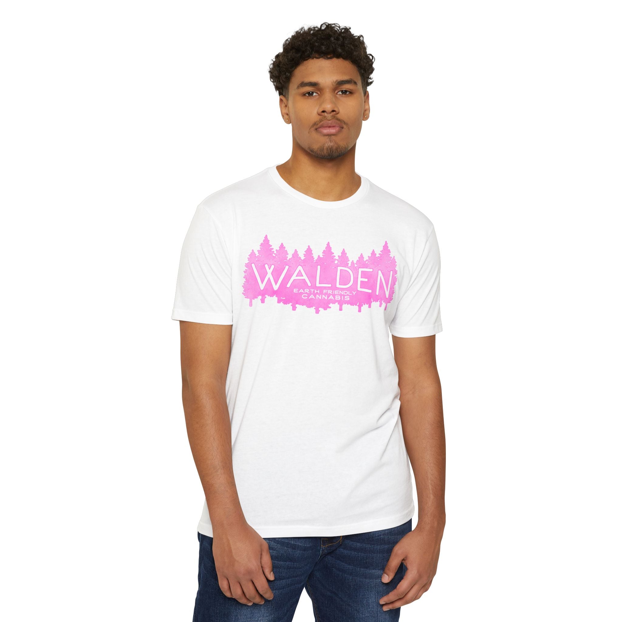 Walden Forest Graphic T‑Shirt — Pink Lakeside Nature Design