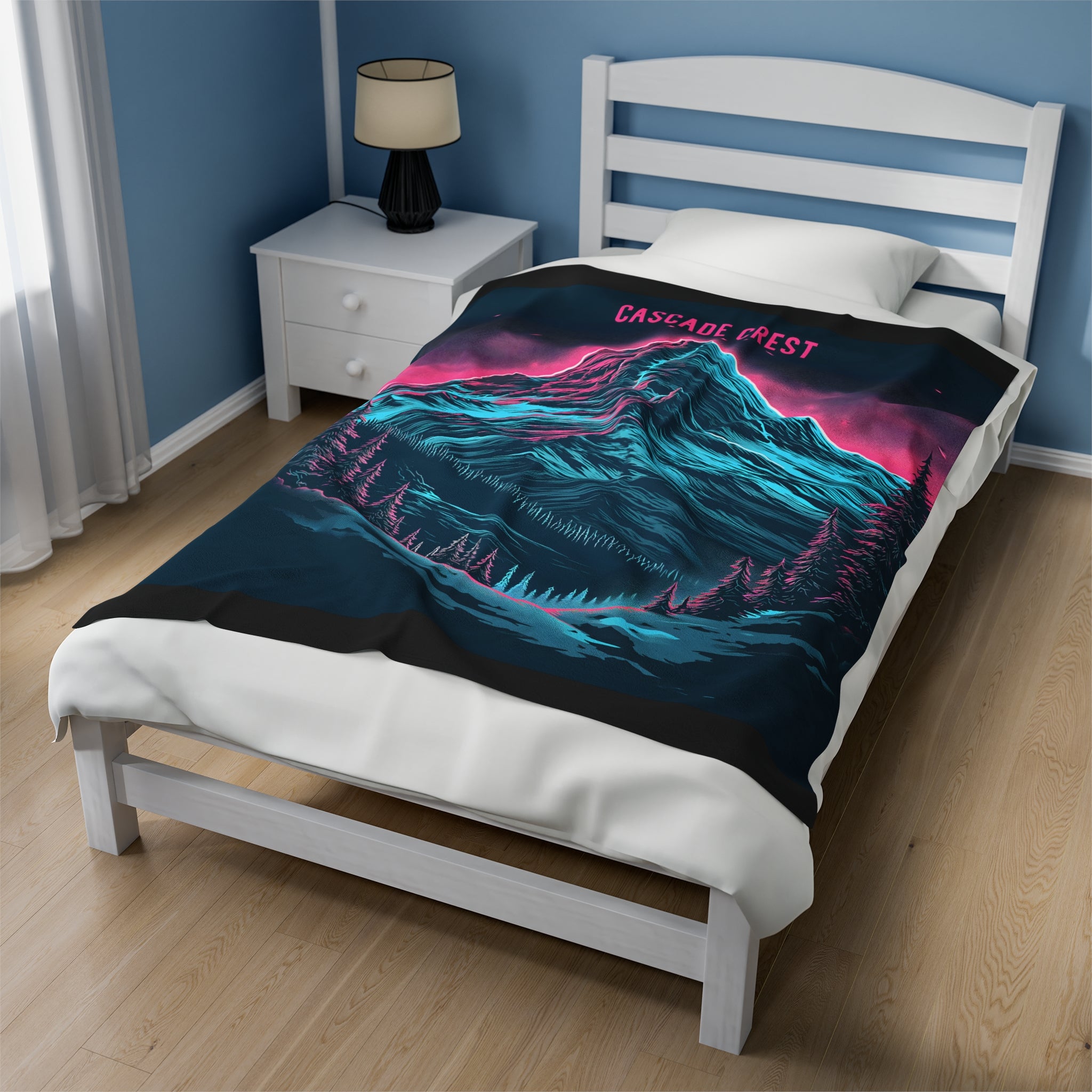 Cascade Crest "Hi-Fi Mountain" Velveteen Plush Blanket