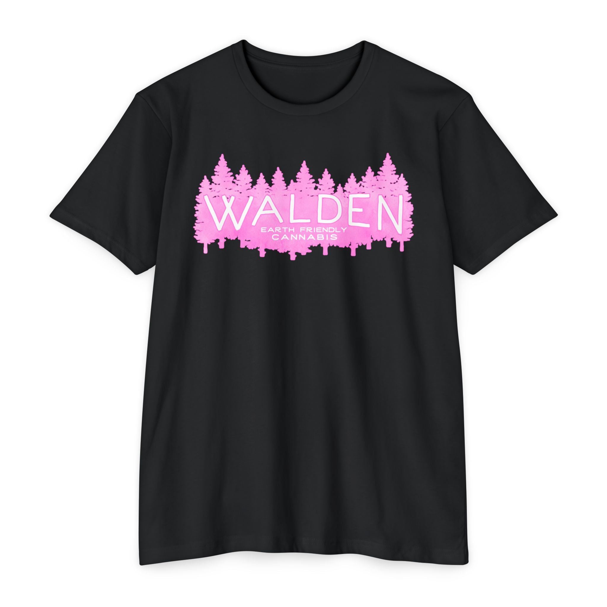 Walden Forest Graphic T‑Shirt — Pink Lakeside Nature Design