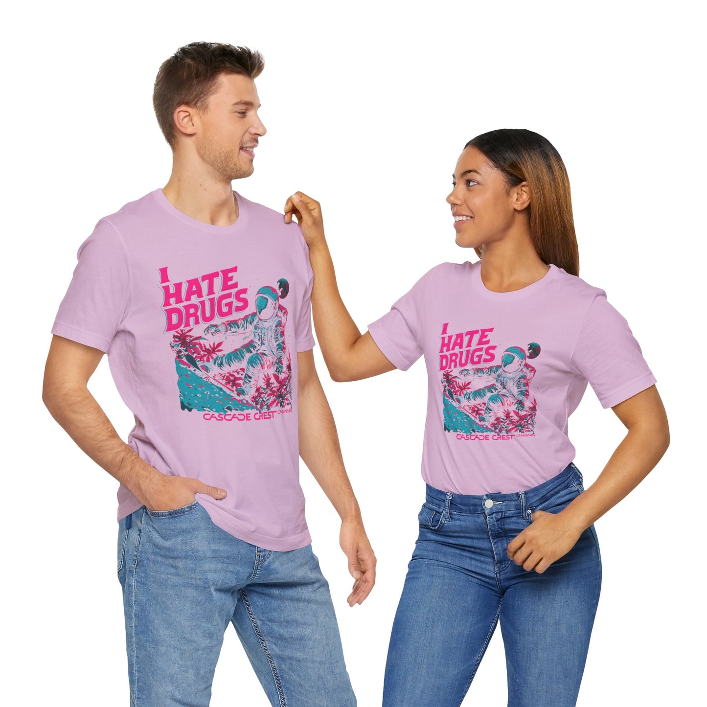 Cascade Crest "I Hate Drugs" Astronaut Tee