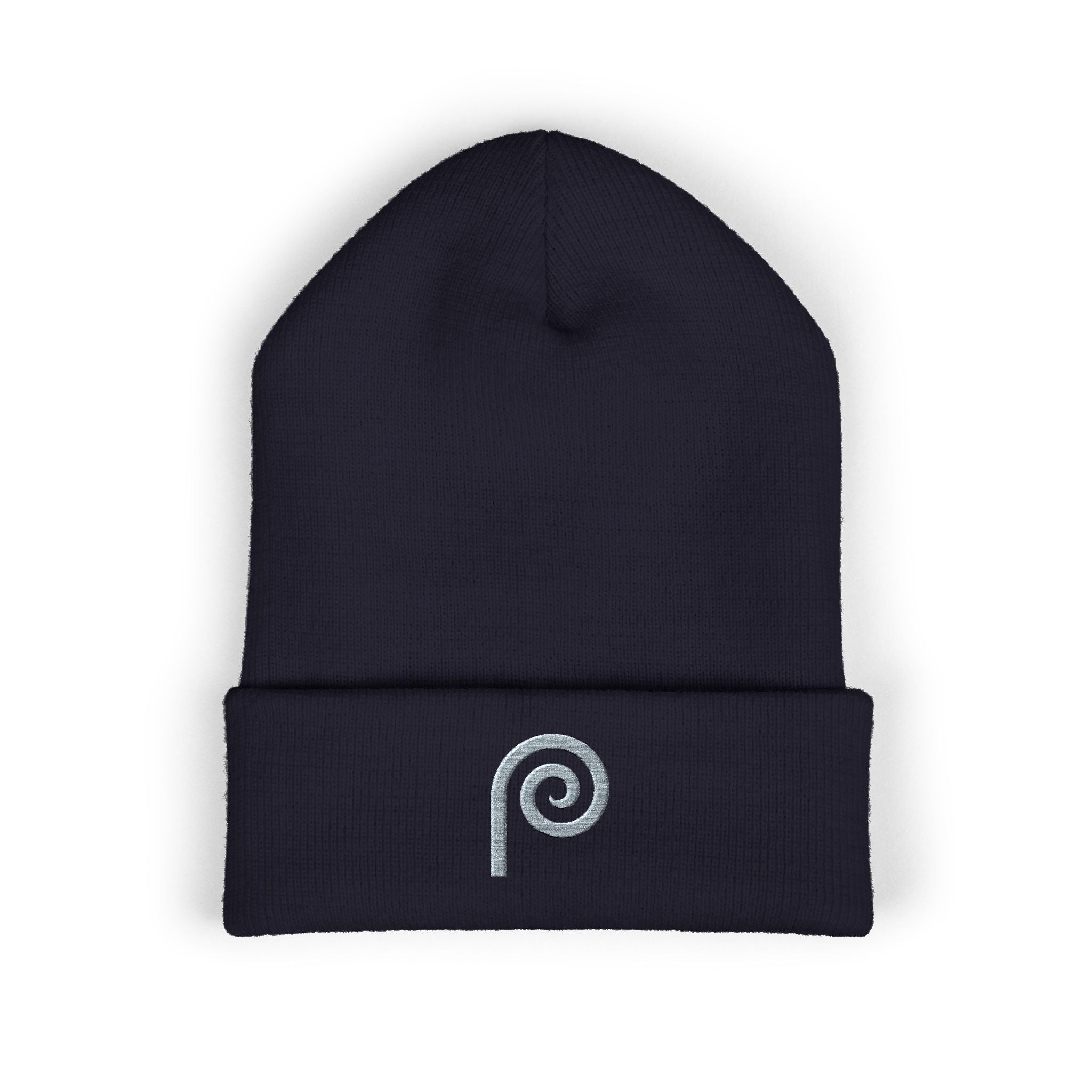 Plume "P" Embroidered Cuffed Beanie
