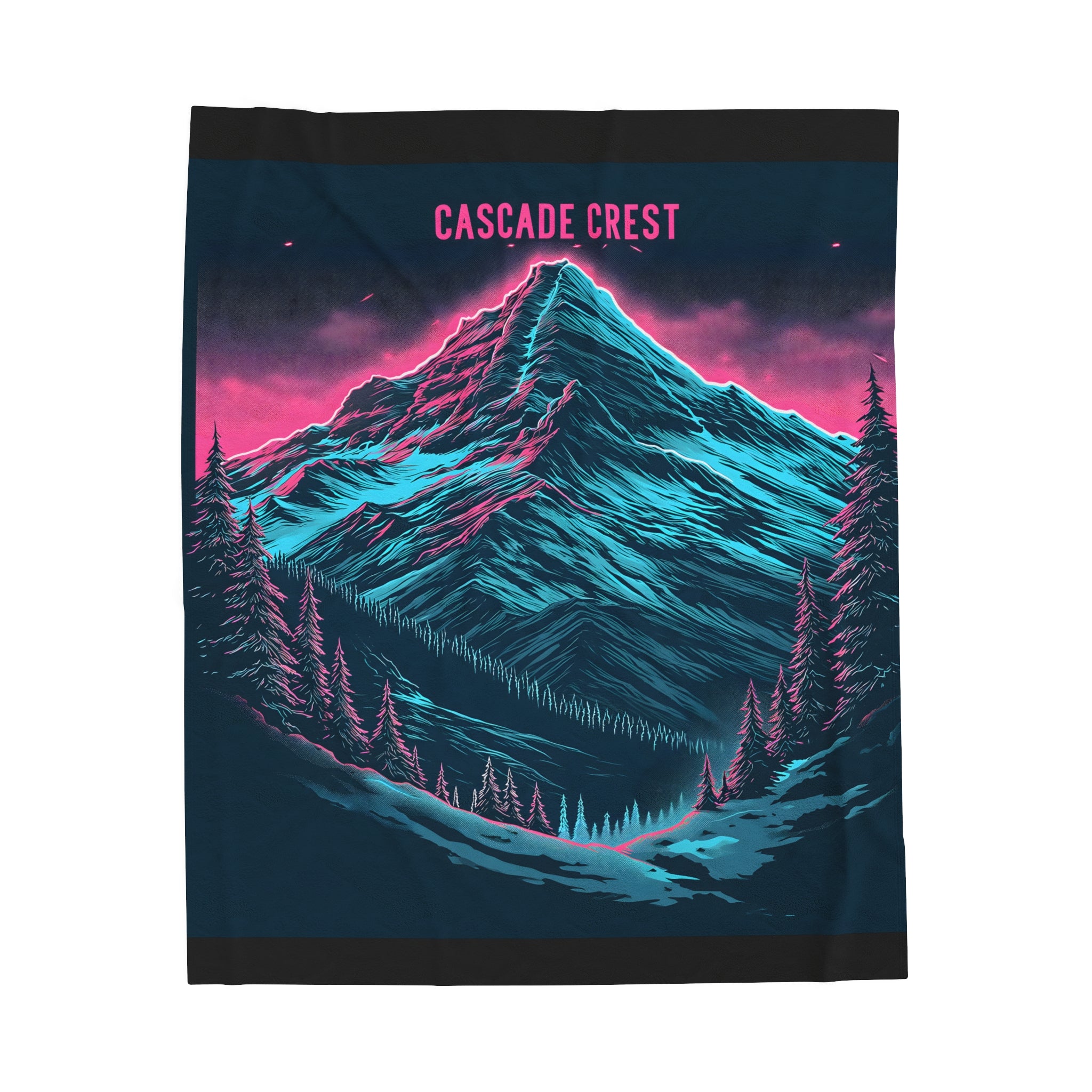 Cascade Crest "Hi-Fi Mountain" Velveteen Plush Blanket