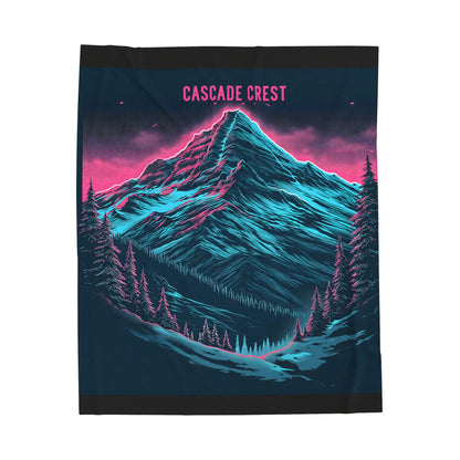 Cascade Crest "Hi-Fi Mountain" Velveteen Plush Blanket
