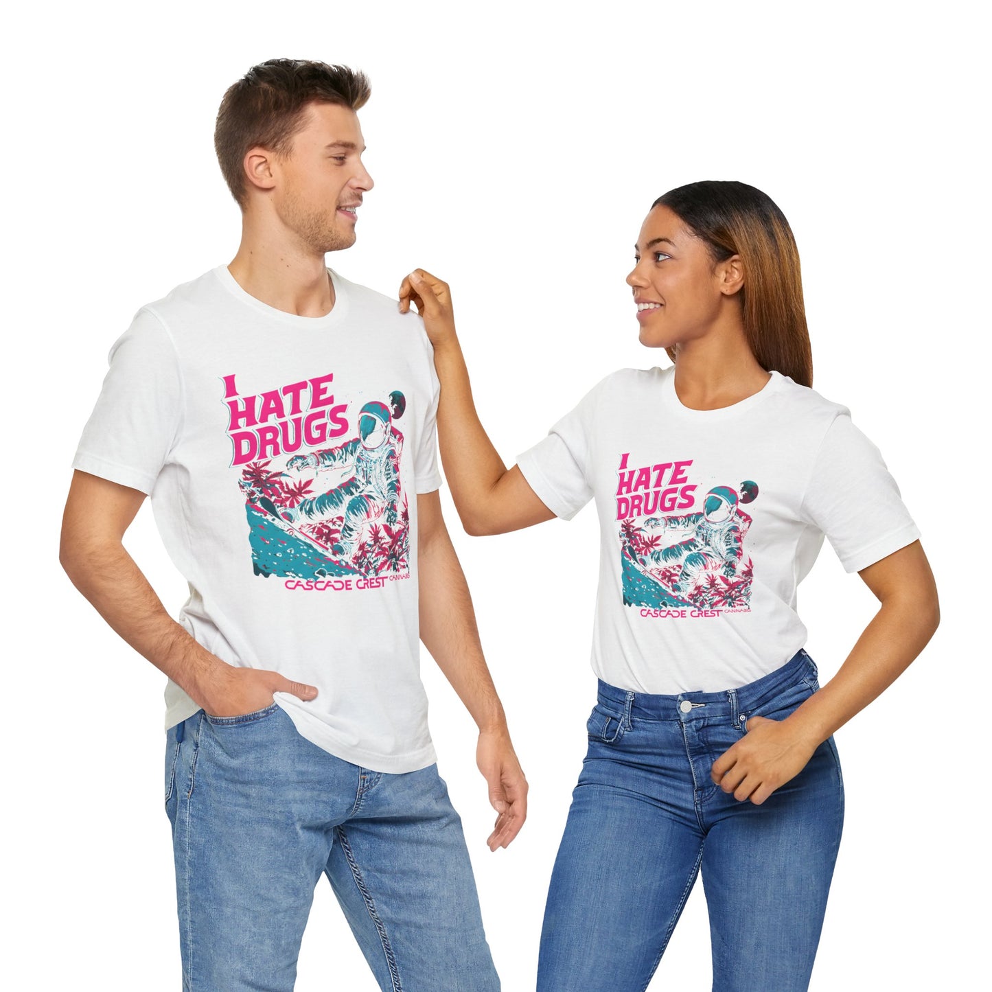 Cascade Crest "I Hate Drugs" Astronaut Tee