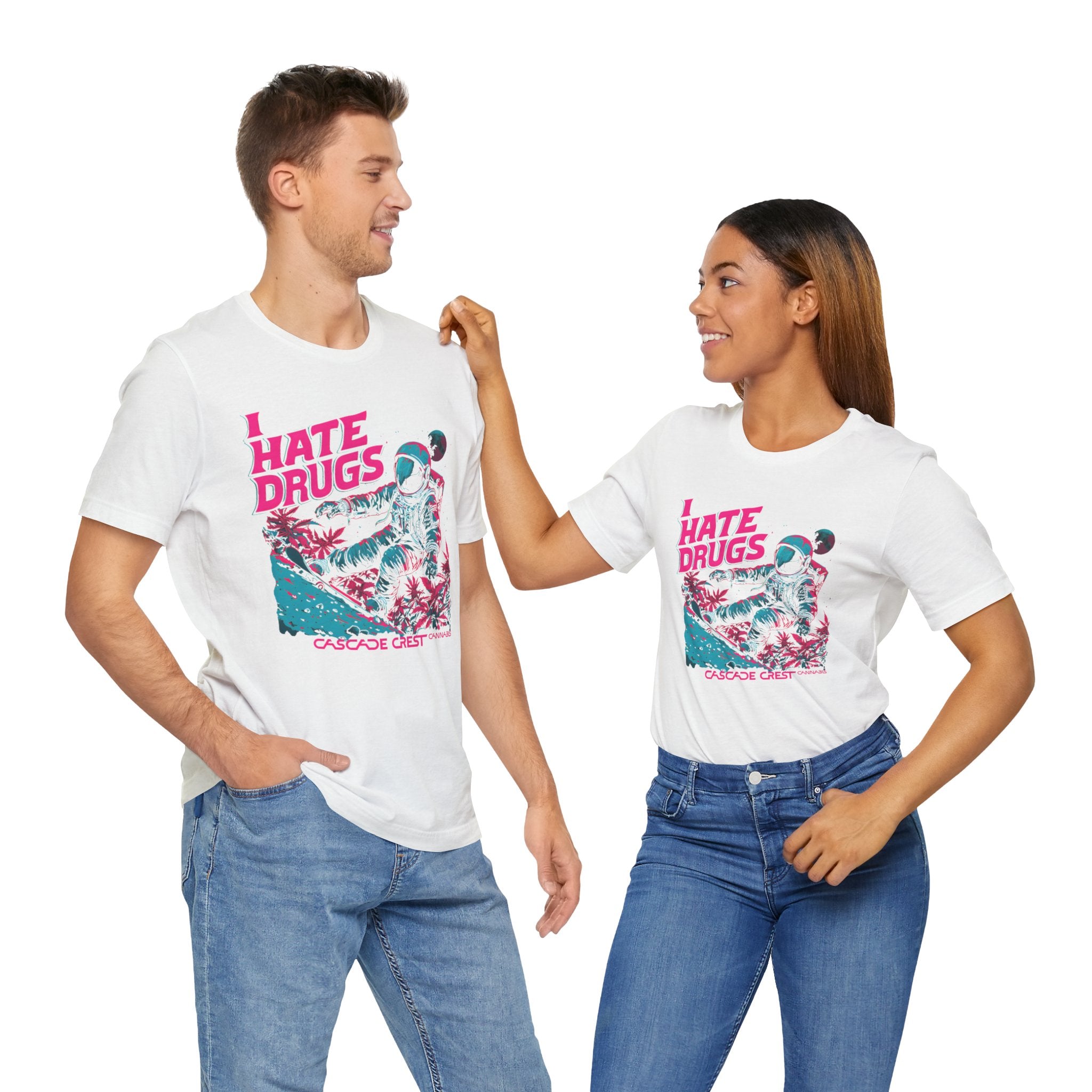 Cascade Crest "I Hate Drugs" Astronaut Tee