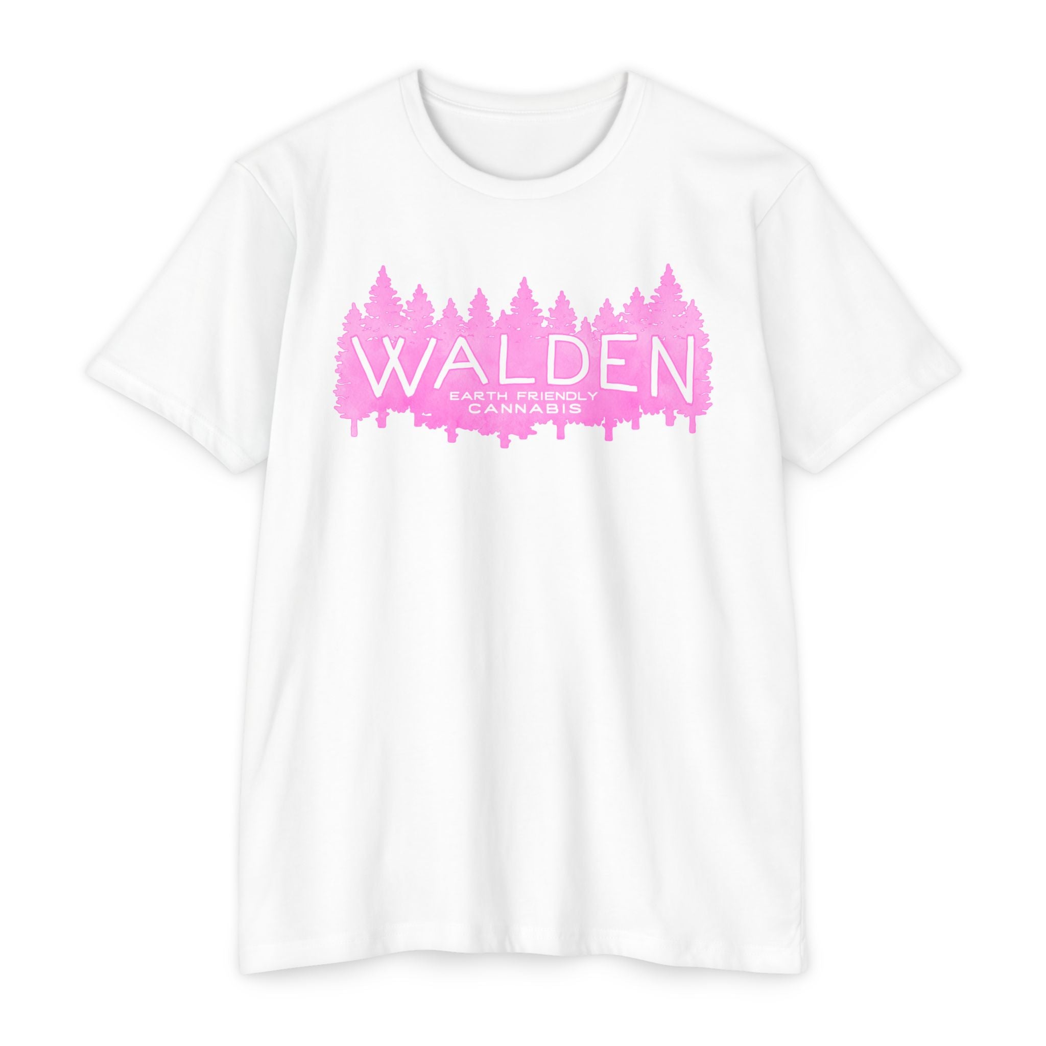 Walden Forest Graphic T‑Shirt — Pink Lakeside Nature Design