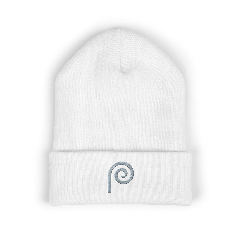 Plume "P" Embroidered Cuffed Beanie