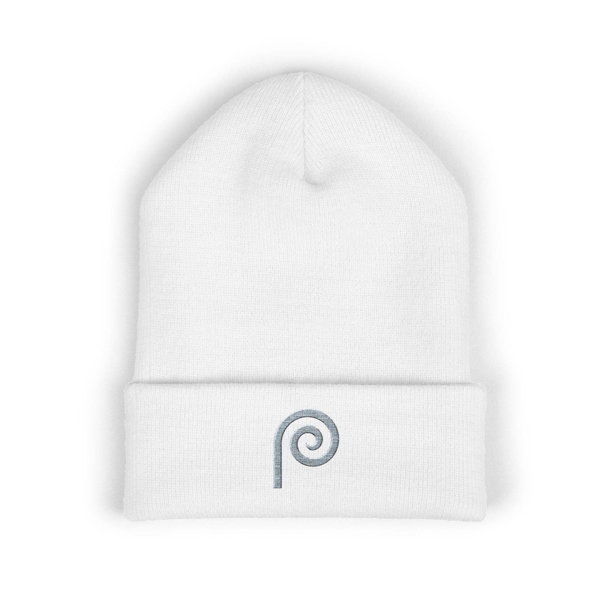 Plume "P" Embroidered Cuffed Beanie